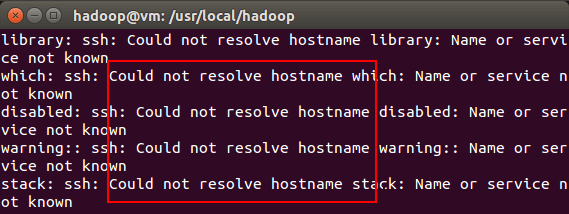 启动Hadoop时的异常提示
