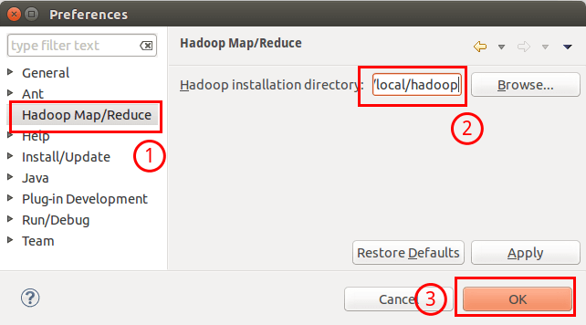 选择 Hadoop 的安装目录