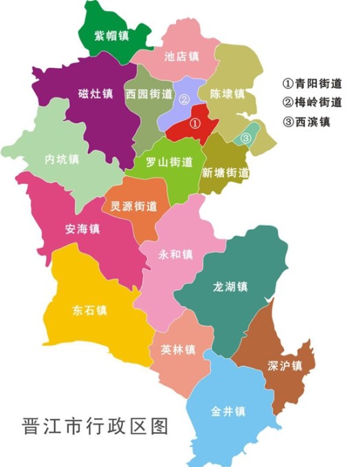 晋江行政区划